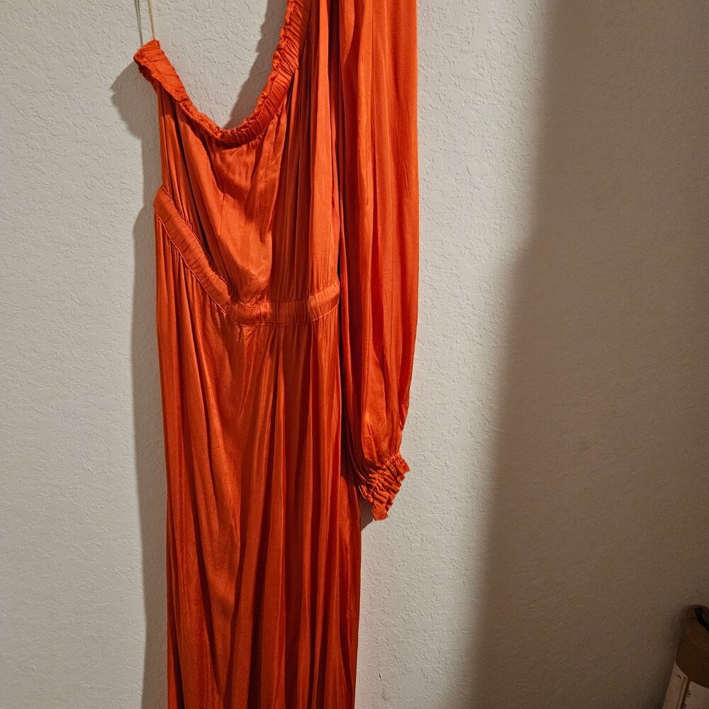 Farm Rio One Shoulder Jumpsuit In Orange XL - Picture 5 of 9